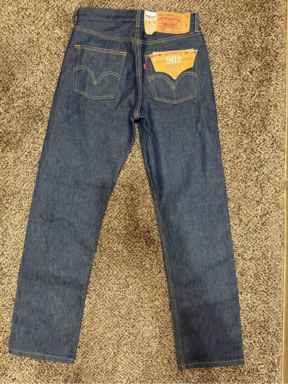 Vintage Y2K Levi's 501 Original Fit Men's Jeans - Dark Blue